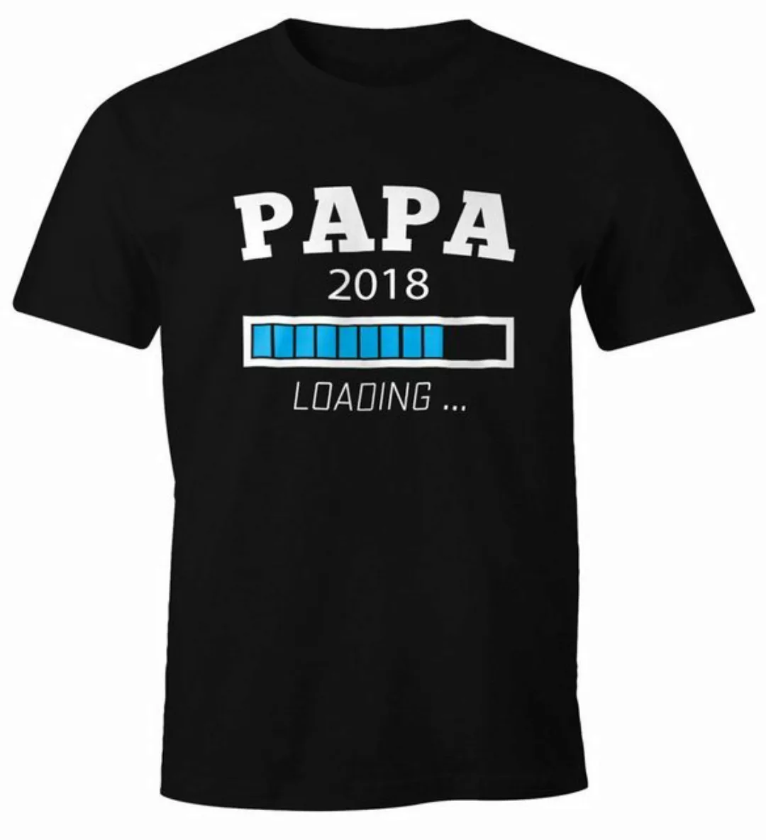 Print-Shirt Papa 2018 Loading Shirt Herren T-Shirt Moonworks® mit Print günstig online kaufen