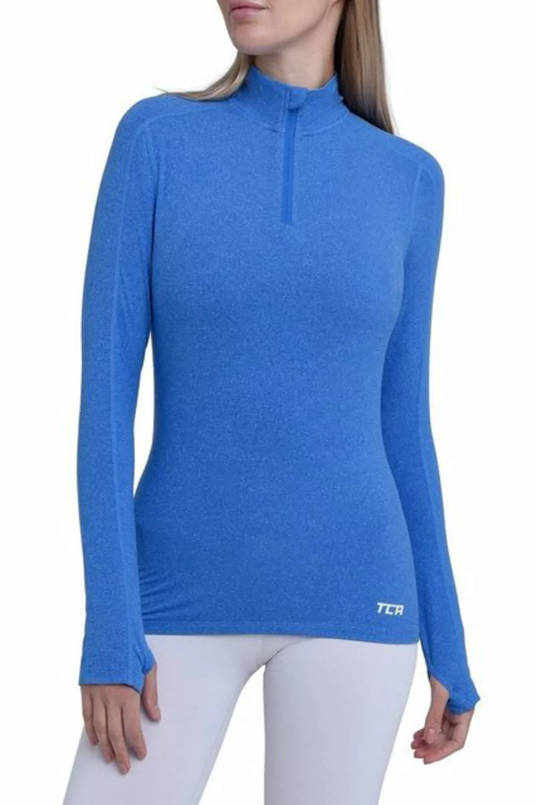 TCA Langarmshirt TCA Damen Fusion Quickdry Laufshirt mit Tasche - Blau (1-t günstig online kaufen