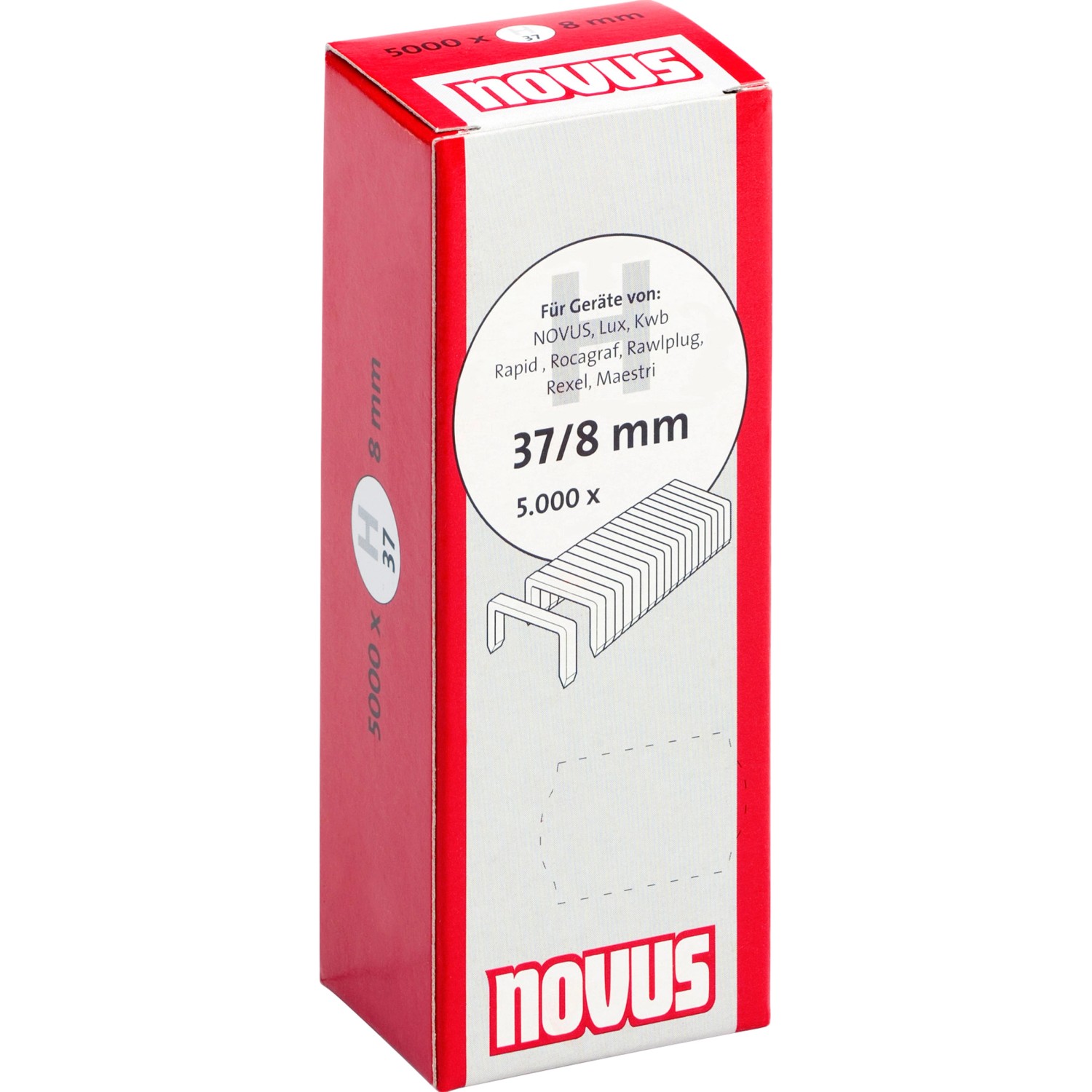 Novus Tackerklammern H 37 superhart 8 mm 5.000 Stück günstig online kaufen