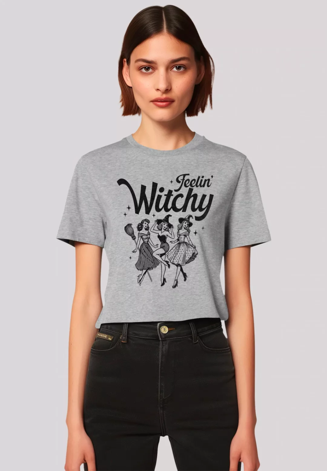 F4NT4STIC T-Shirt "Halloween Witch feelin witchy", Premium Qualität, Hallow günstig online kaufen