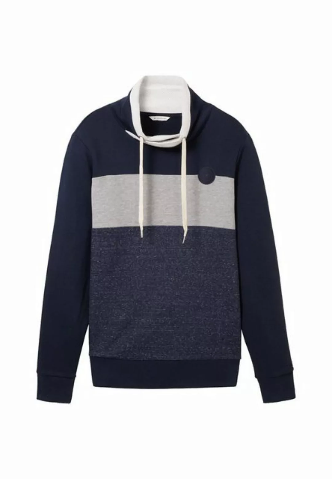 TOM TAILOR Sweatshirt Sweatshirt Pullover ohne Kapuze mit Color-Block (1-tl günstig online kaufen