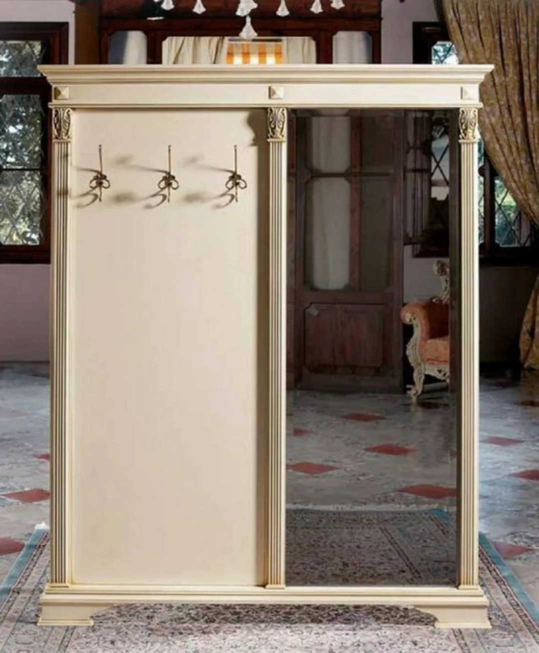 Casa Padrino Garderobenschrank Casa Padrino Luxus Barock Garderobe mit Spie günstig online kaufen