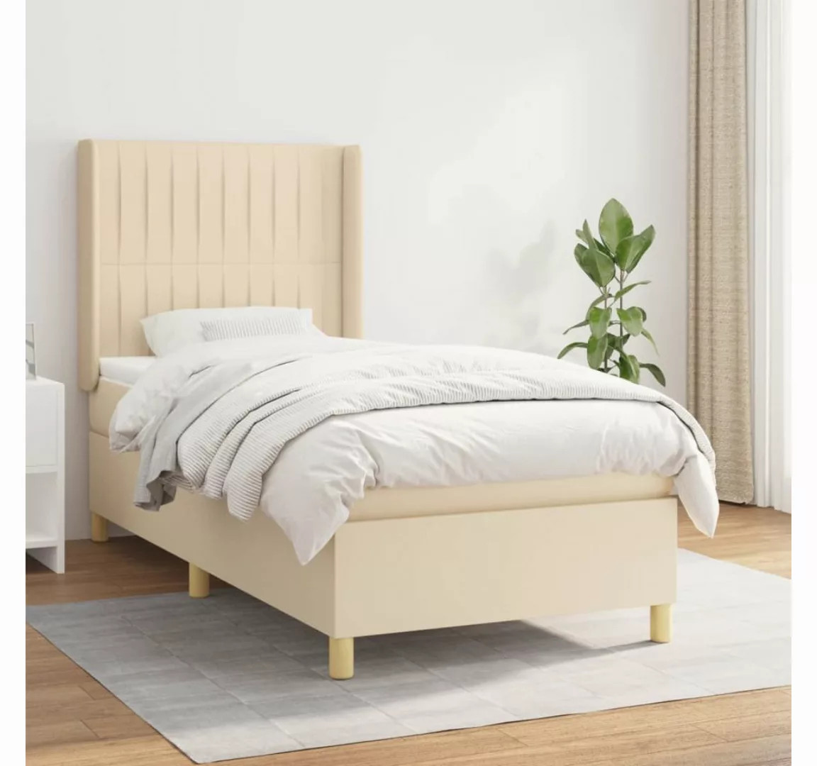 vidaXL Boxspringbett Bett Boxspringbett mit Matratze & Topper Stoff verschi günstig online kaufen