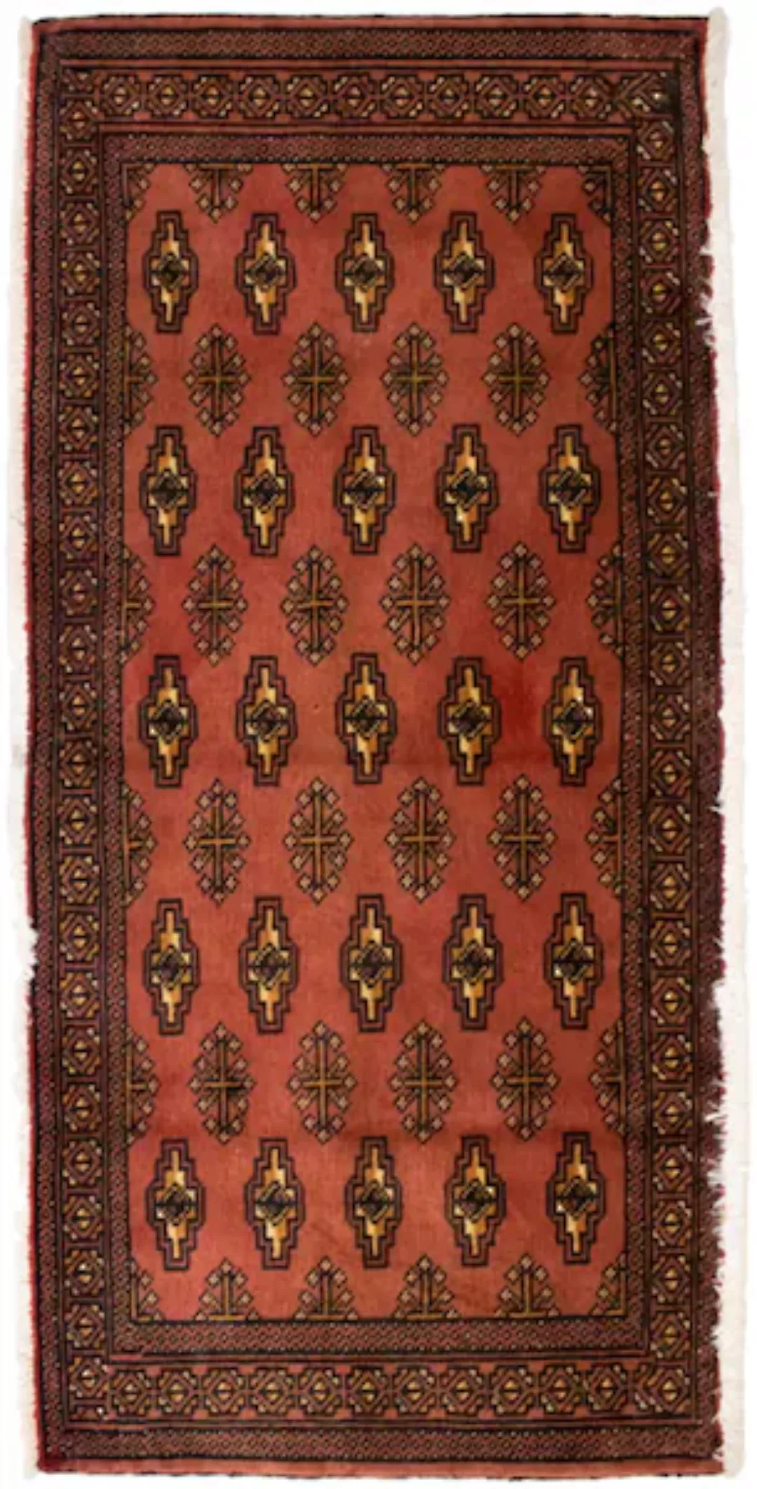 morgenland Wollteppich »Turkaman Teppich handgeknüpft rost«, rechteckig günstig online kaufen