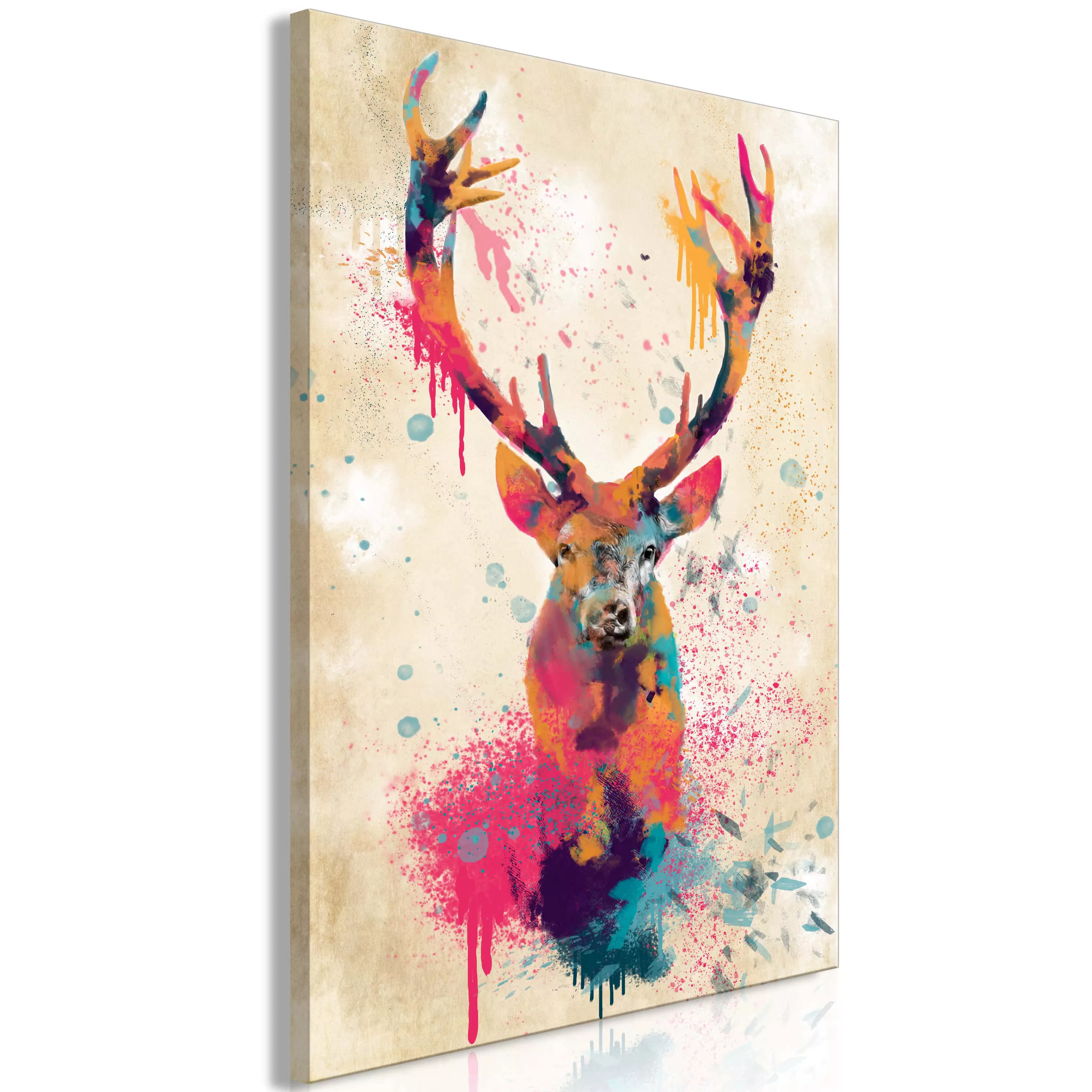 Wandbild - Watercolor Deer (1 Part) Vertical günstig online kaufen