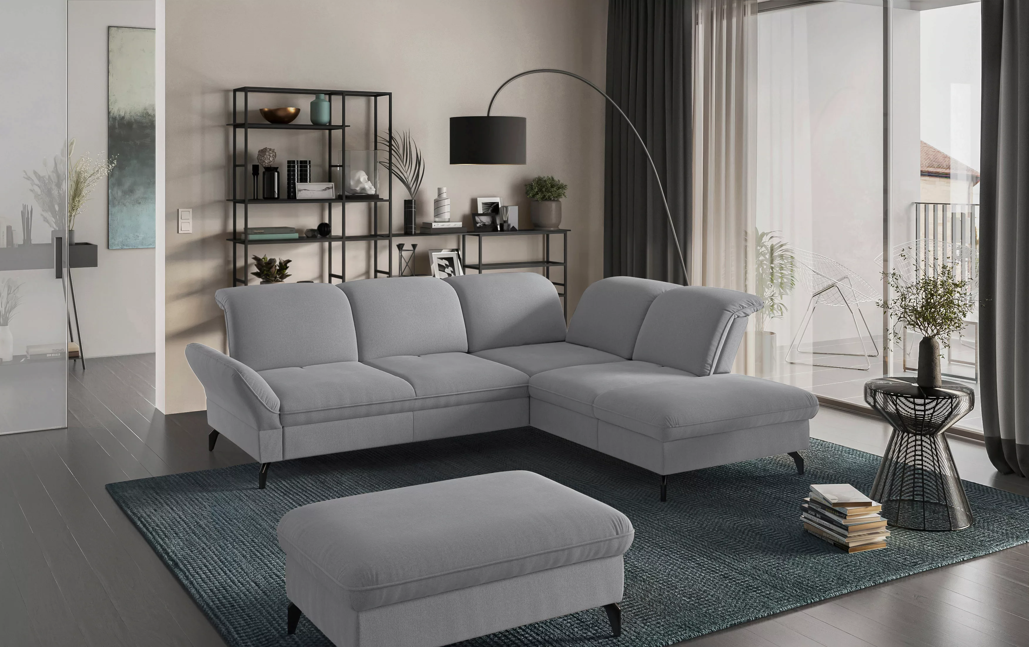sit&more Ecksofa »Leandro L-Form«, Wahlweise mit Bett-, Kopfteil - und Arml günstig online kaufen