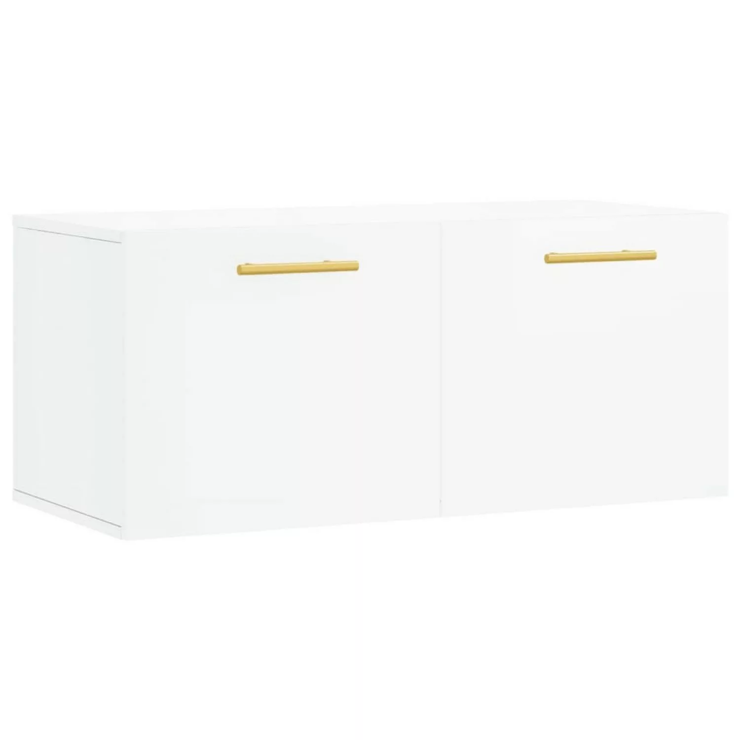 vidaXL Hängeschrank Wandschrank Hochglanz-Weiß 80x36,5x35 cm Holzwerkstoff günstig online kaufen