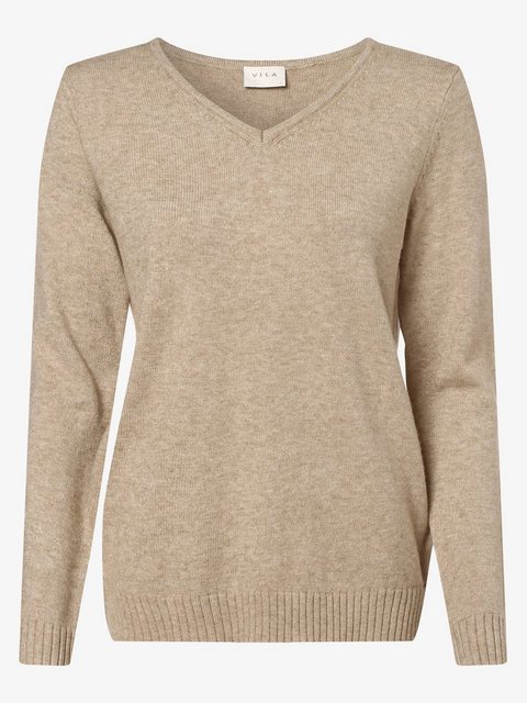 Vila Sweatshirt VIRIL V-NECK L/S KNIT TOP - NOOS günstig online kaufen