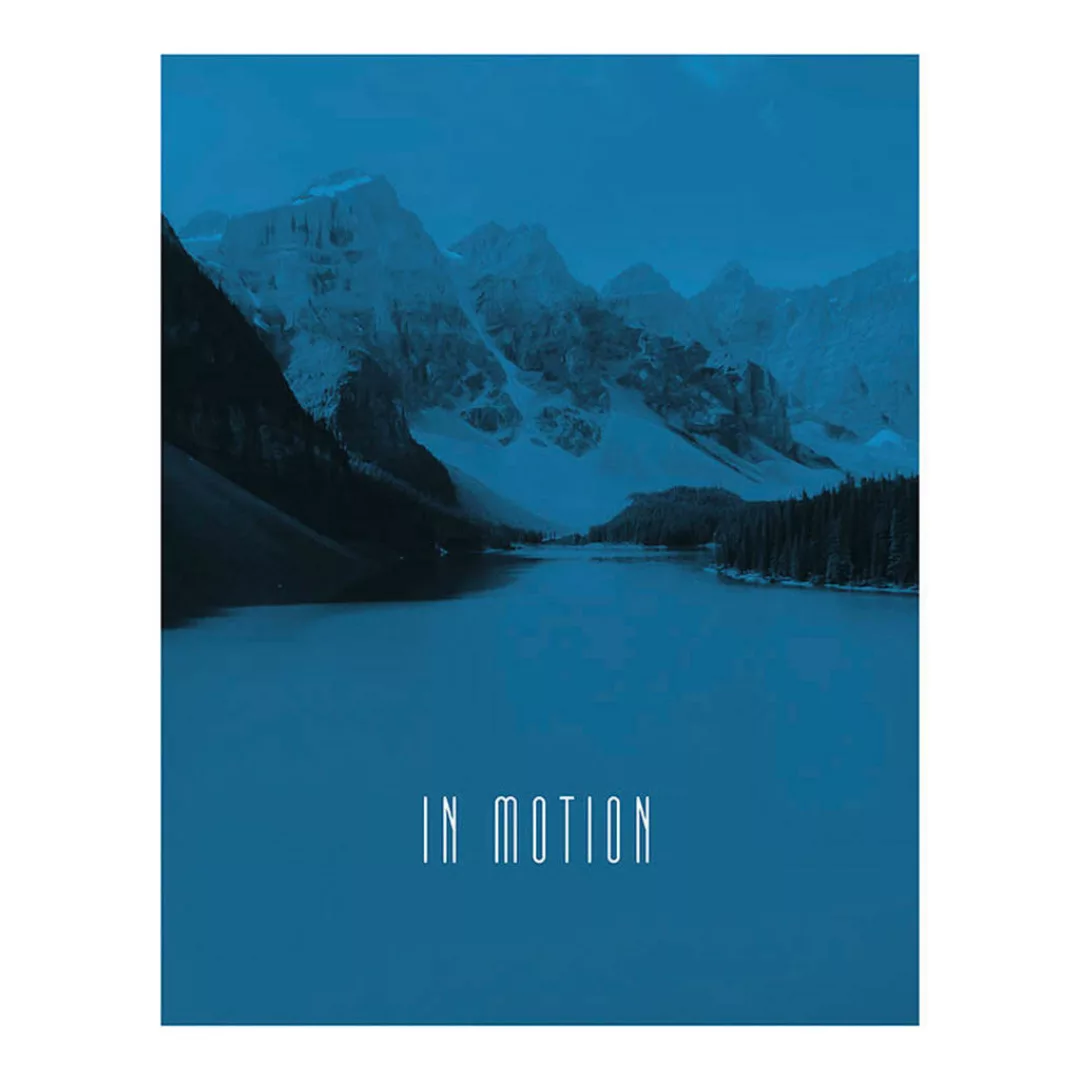 Komar Wandbild Word Lake In Motion Blue Natur B/L: ca. 40x50 cm günstig online kaufen