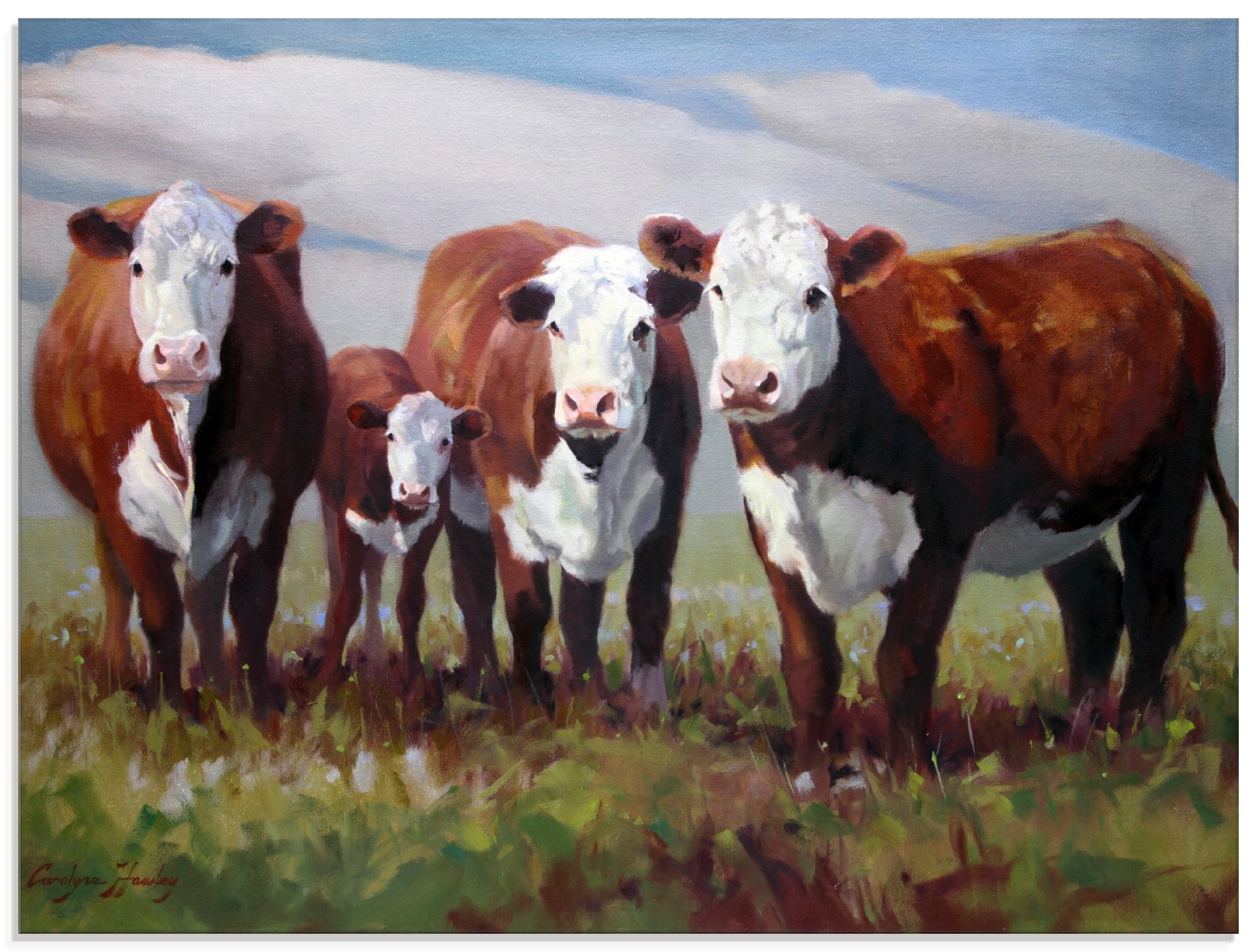 Artland Glasbild "Zuhause der Kühe", Haustiere, (1 St.), in verschiedenen G günstig online kaufen