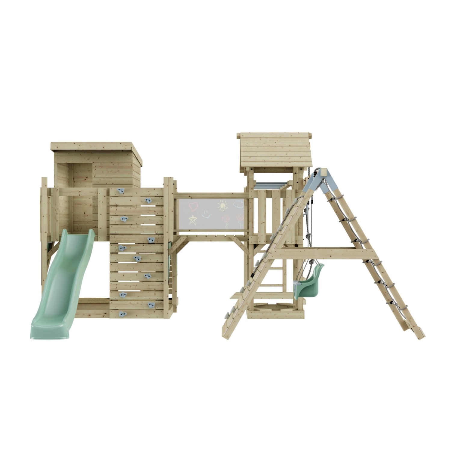 OutdoorToys Spielturm Tessa mit Babyschaukel Mintgrün günstig online kaufen