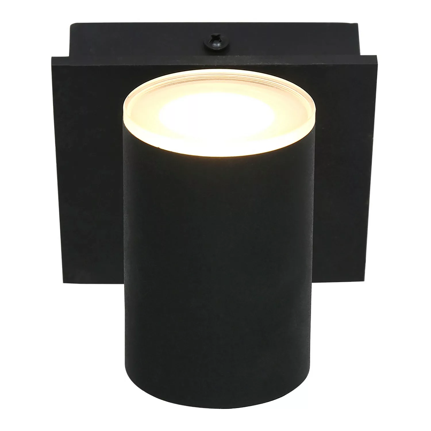 LED Deckenleuchte Points noirs in Schwarz 1x 4,6W 480lm GU10 1-flammig IP44 günstig online kaufen