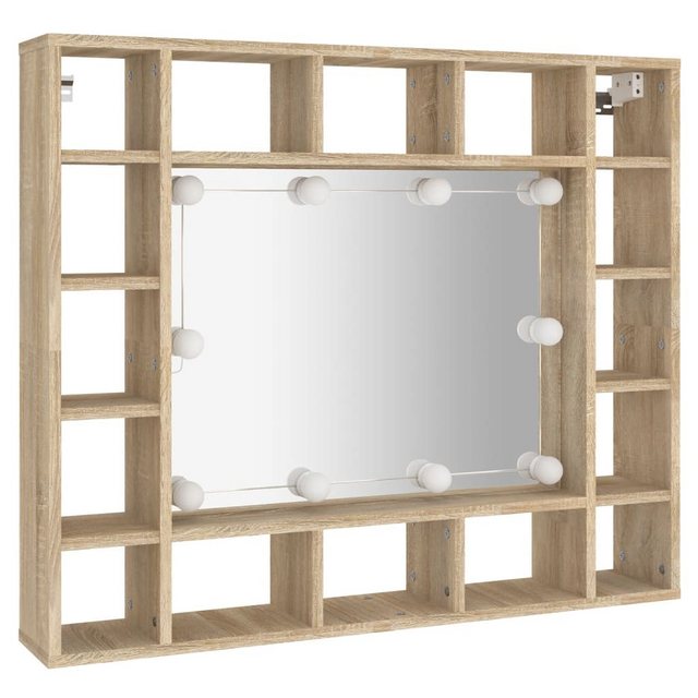 vidaXL Badezimmerspiegelschrank Spiegelschrank mit LED Sonoma-Eiche 91x15x7 günstig online kaufen