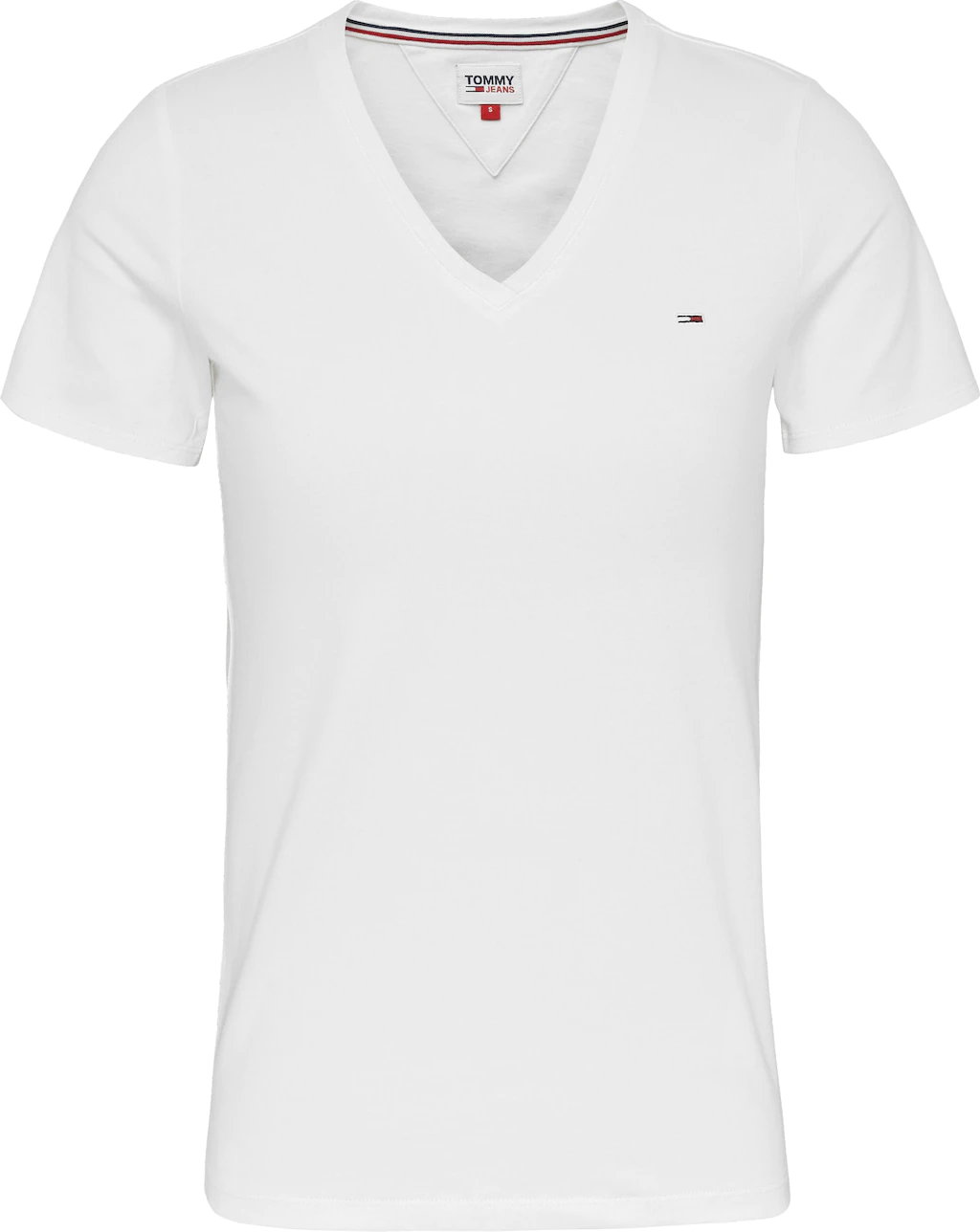 Tommy Jeans Skinny Stretch Kurzärmeliges T-shirt L White günstig online kaufen