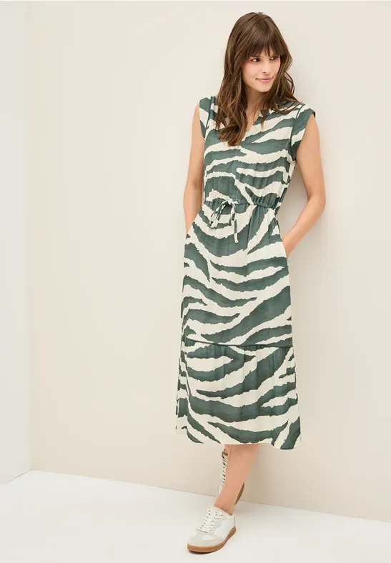 Gemustertes Volant-Kleid günstig online kaufen