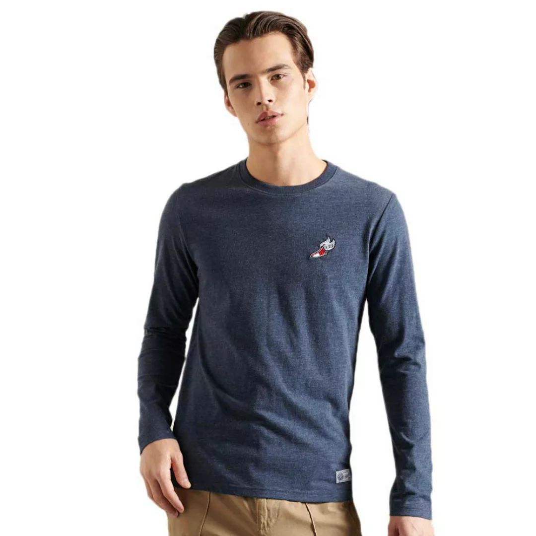 Superdry Collegiate Applique Langarm-t-shirt XL Nautical Navy Marl günstig online kaufen