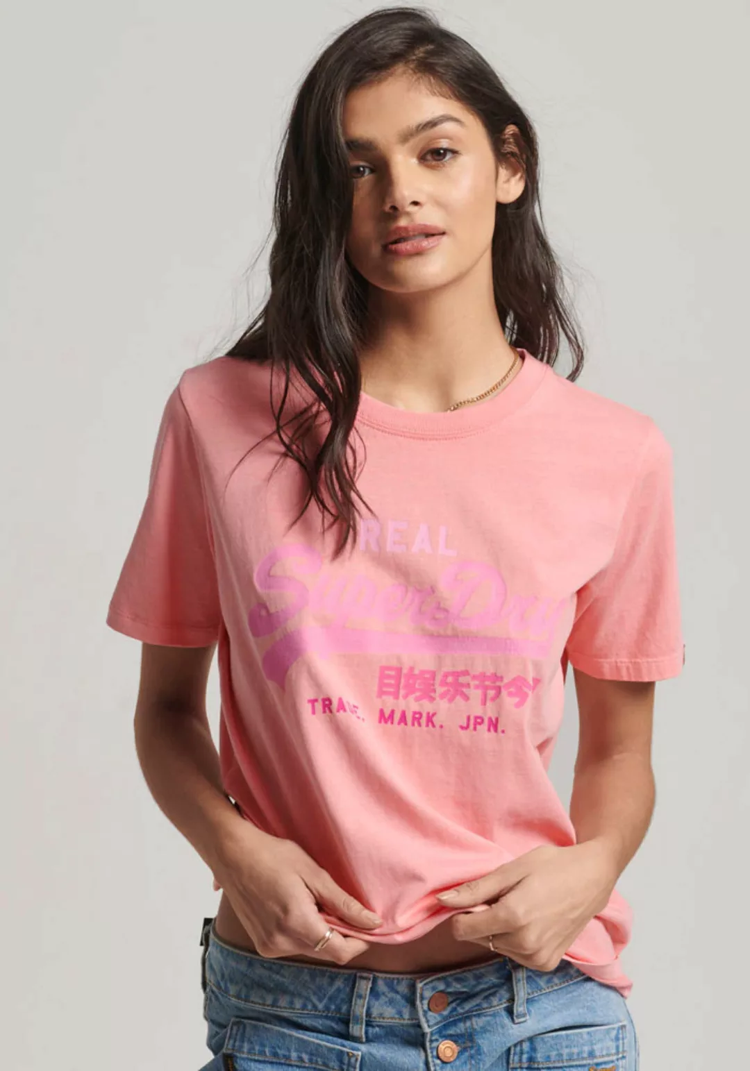 Superdry Print-Shirt "VINTAGE VL OVERDYED TEE" günstig online kaufen