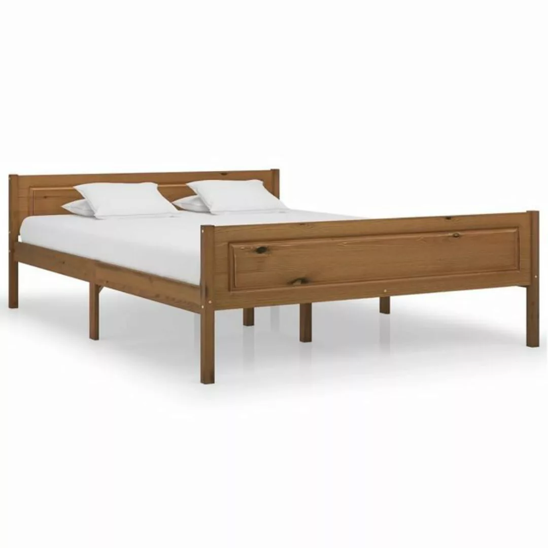 furnicato Bett Massivholzbett Kiefer Honigbraun 120x200 cm günstig online kaufen
