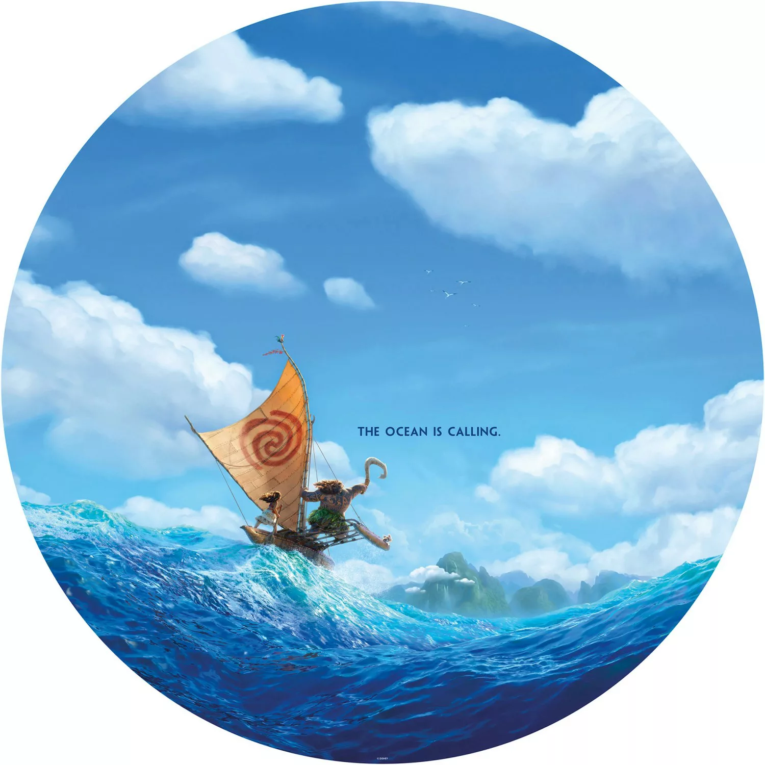 Komar Vliesfototapete Dot Moana Ocean is calling selbstklebend Ø 125 cm günstig online kaufen