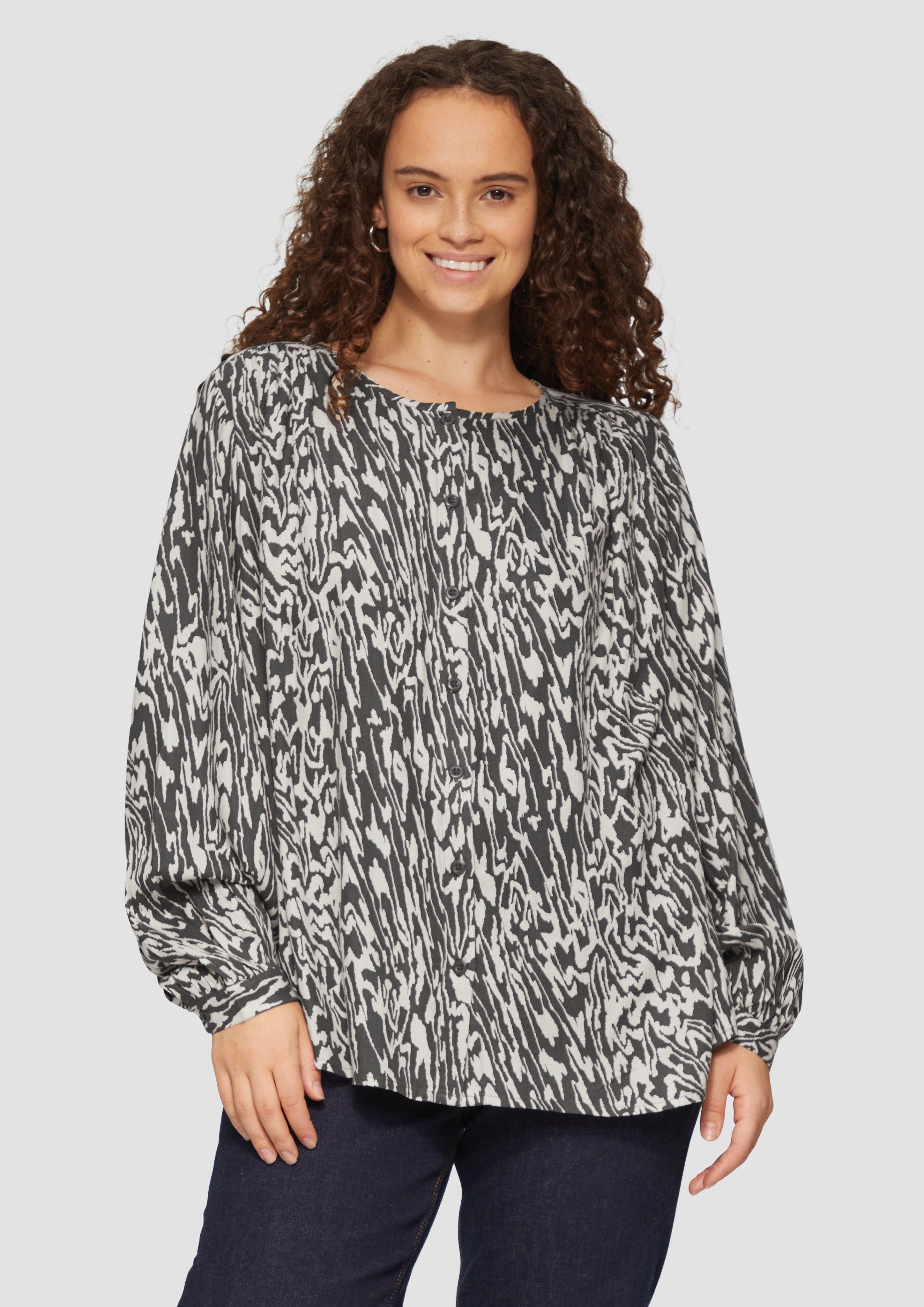 QS Langarmbluse Viskosebluse im Loose Fit günstig online kaufen