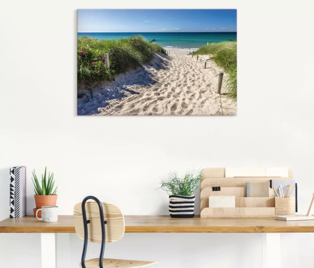 Artland Wandbild "Weg zum Strand an der Ostsee", Strandbilder, (1 St.), als günstig online kaufen