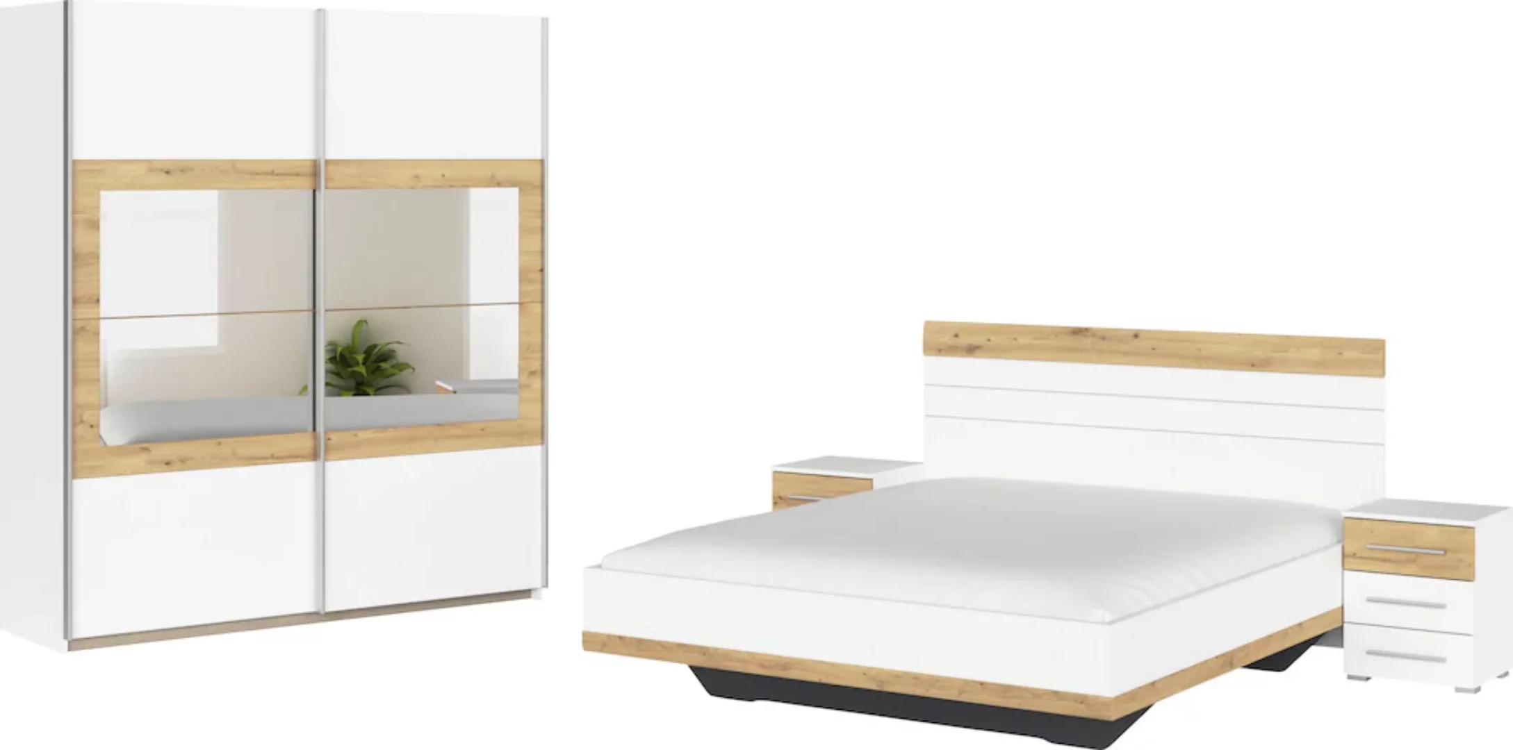 rauch Schlafzimmer-Set "Tarragona", (Set, 4 tlg.), Schrank in 3 Breiten, Be günstig online kaufen