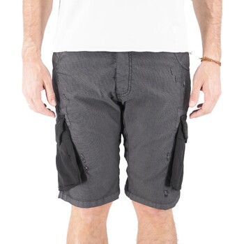 Devid Label  Hosen Culebra  Schwarze Cargo-Bermuda günstig online kaufen