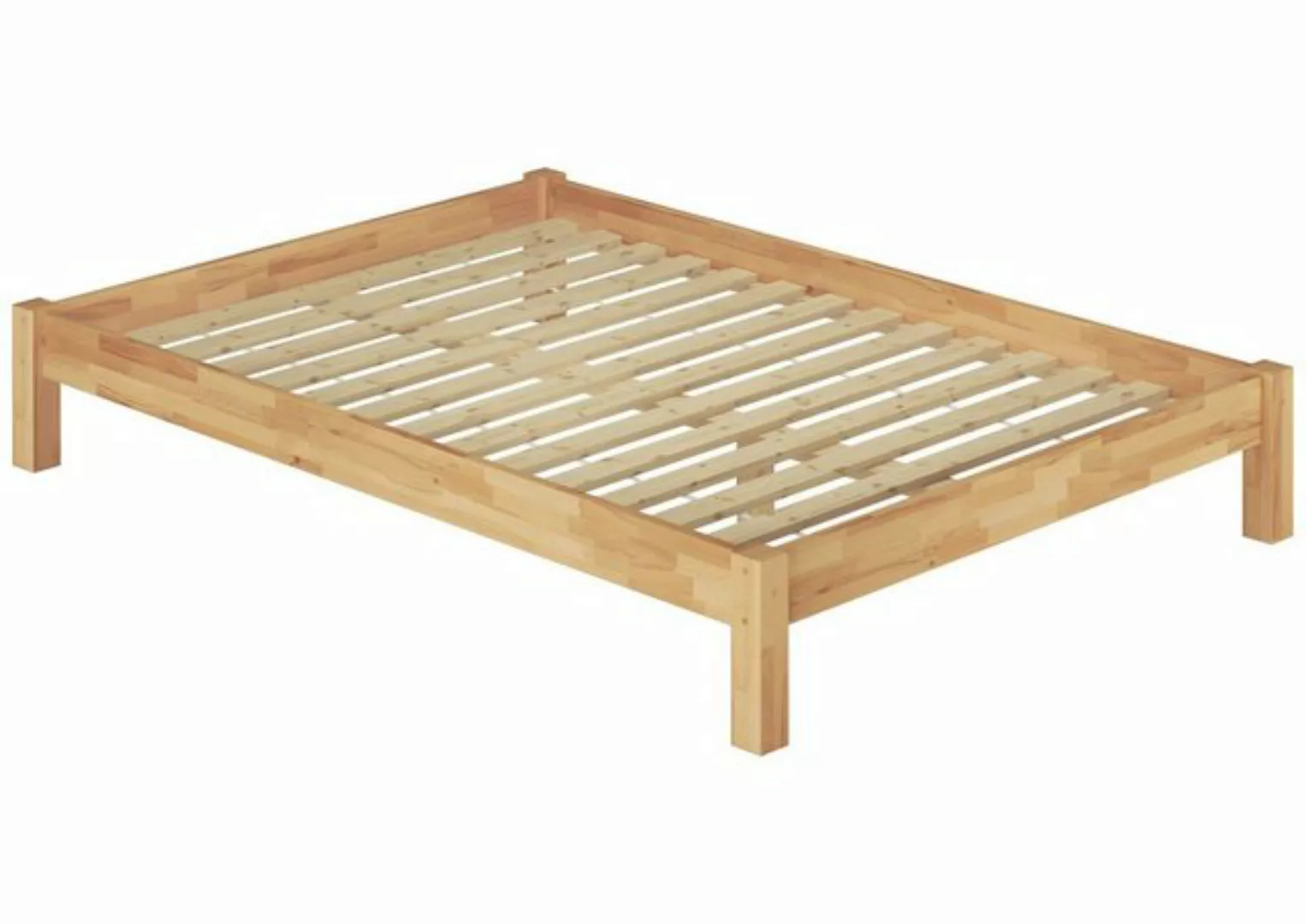 ERST-HOLZ Bett Kingsize Bett 180x200 Buche natur mit Rollrost, Buchefarblos günstig online kaufen