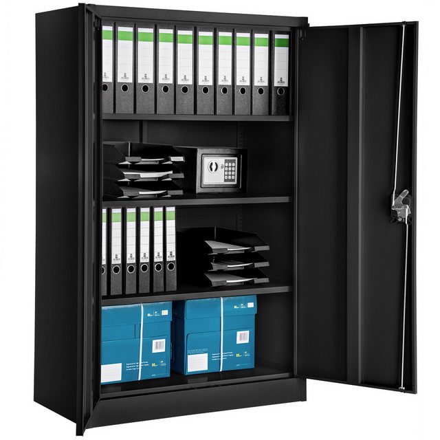 tectake Aktenschrank Büroschrank mit 4 Böden 140x90x40cm (Komplettset, 1-St günstig online kaufen