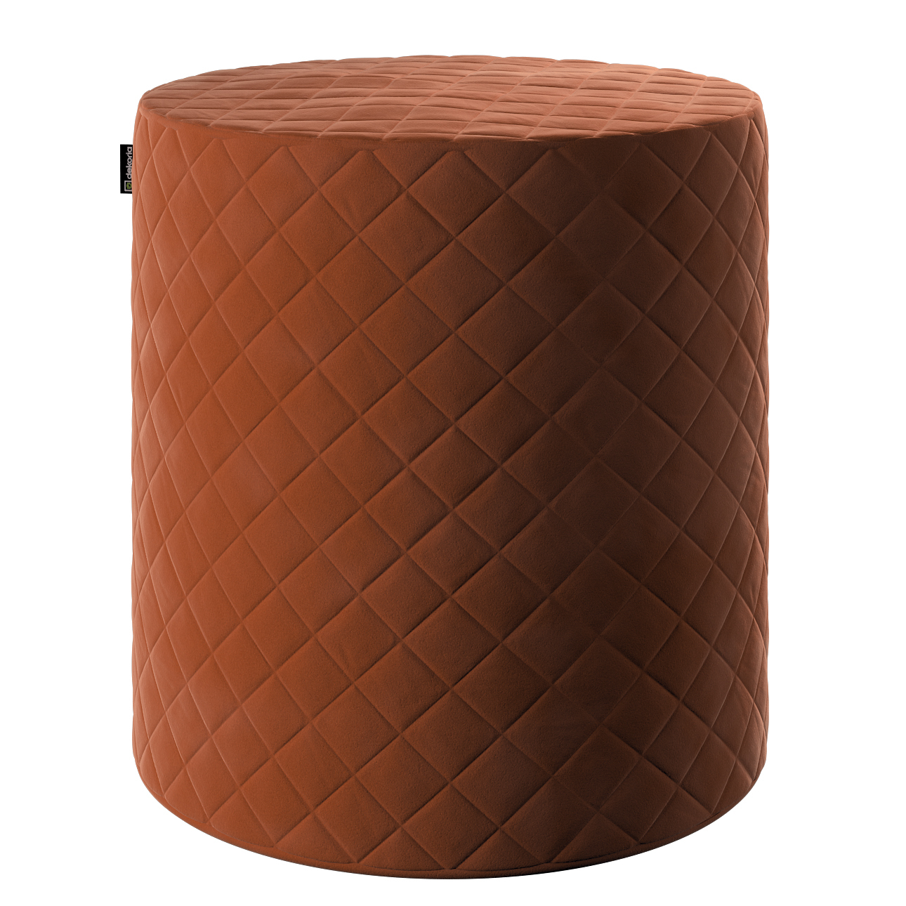 Pouf Barrel gesteppt, braun-karamell, ø 40 x 40 cm, Velvet (704-33) günstig online kaufen