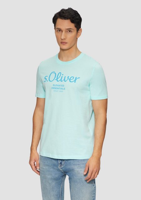 s.Oliver Kurzarmshirt T-Shirt mit Logo-Print Artwork günstig online kaufen