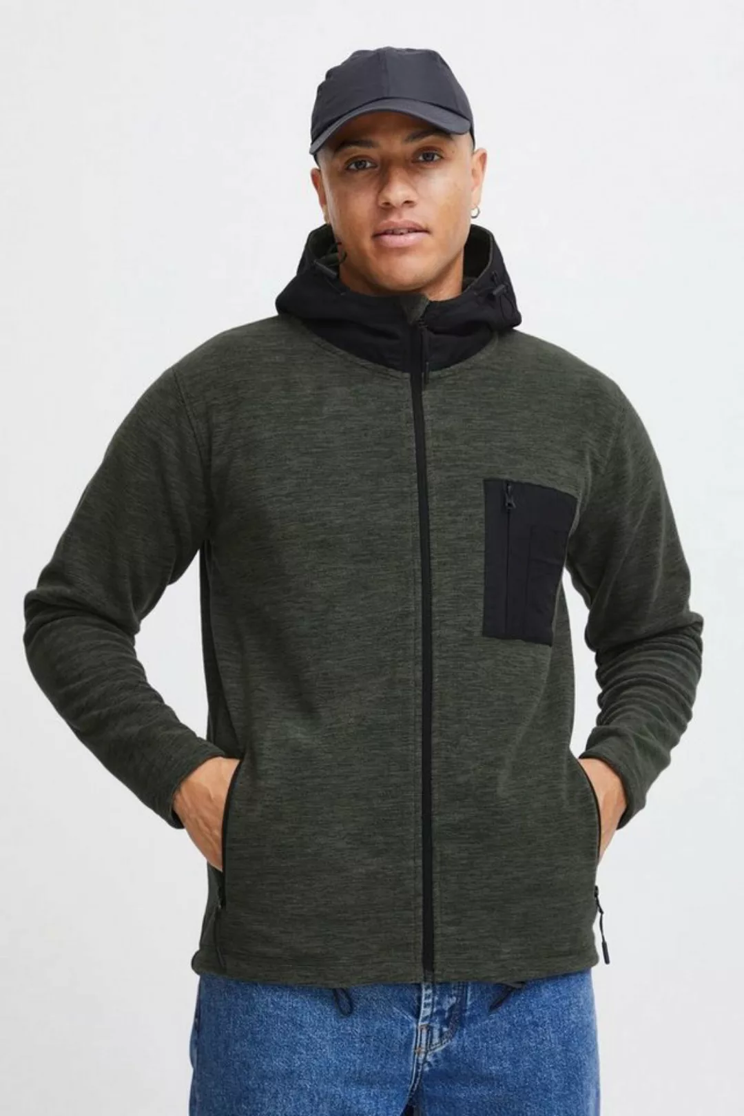 Indicode Fleecejacke IDWilmot Herren Fleecejacke mit Kapuze günstig online kaufen