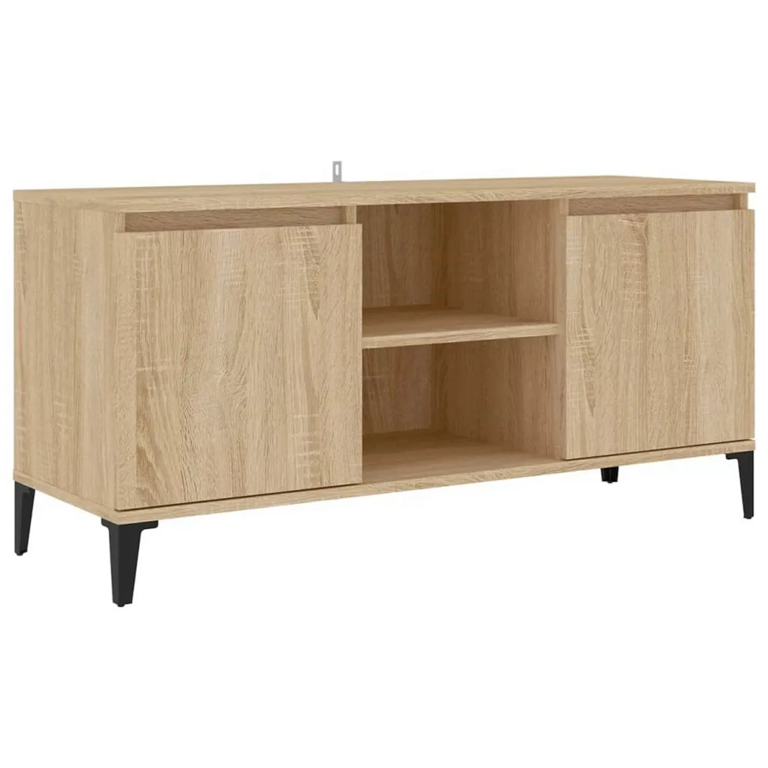 vidaXL TV-Schrank TV-Schrank mit Metallbeinen Sonoma Eiche 103,5x35x50 cm L günstig online kaufen