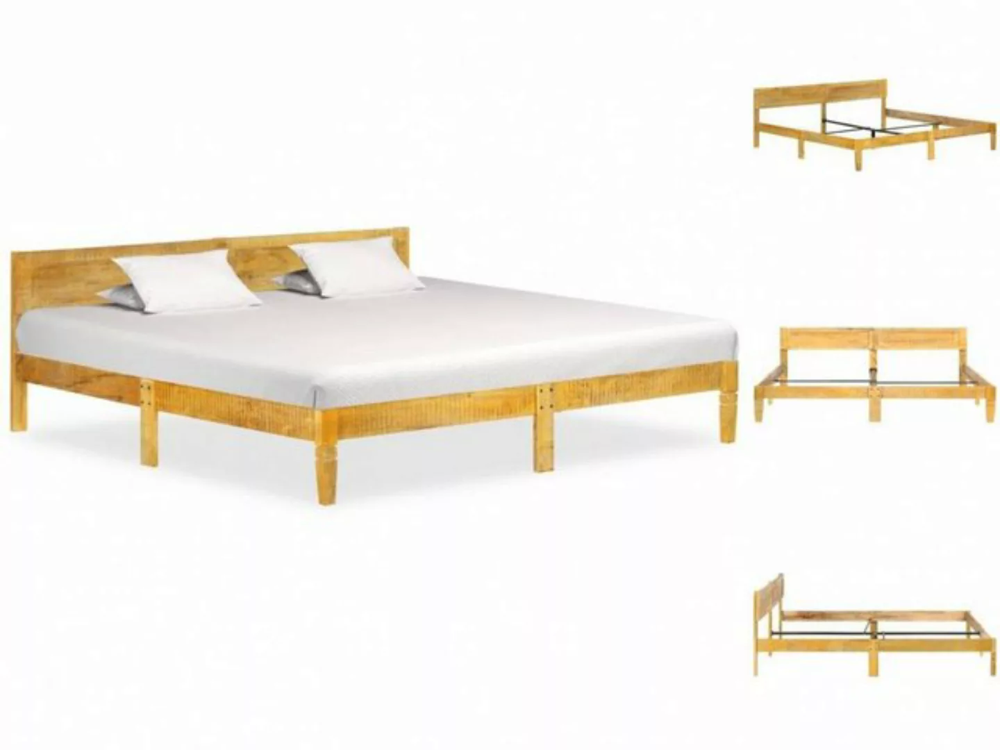 vidaXL Bettgestell Massivholzbett Mango 200 cm Bett Bettrahmen Bettgestell günstig online kaufen