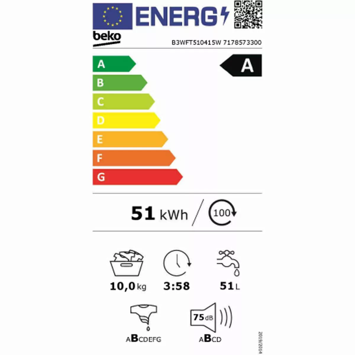 Waschmaschine Beko B3wft510415w günstig online kaufen