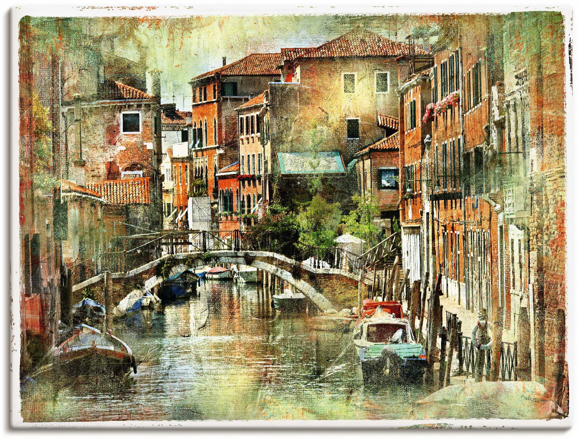 Artland Wandbild "Kanal in Venedig", Italien, (1 St.), als Leinwandbild, Po günstig online kaufen