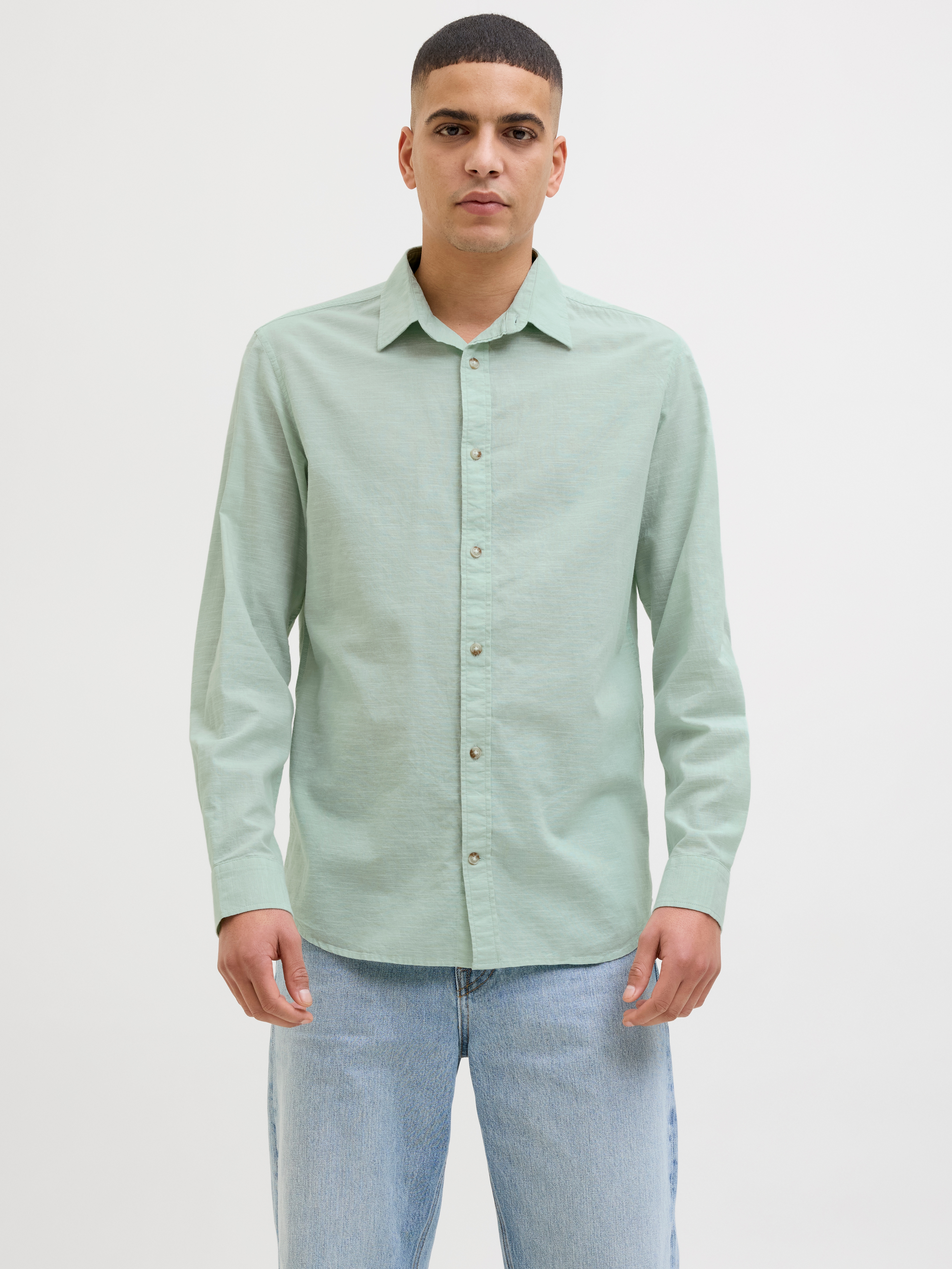 Jack & Jones Langarmhemd "JJESUMMER SHIRT LS SN", mit Hemdkragen günstig online kaufen