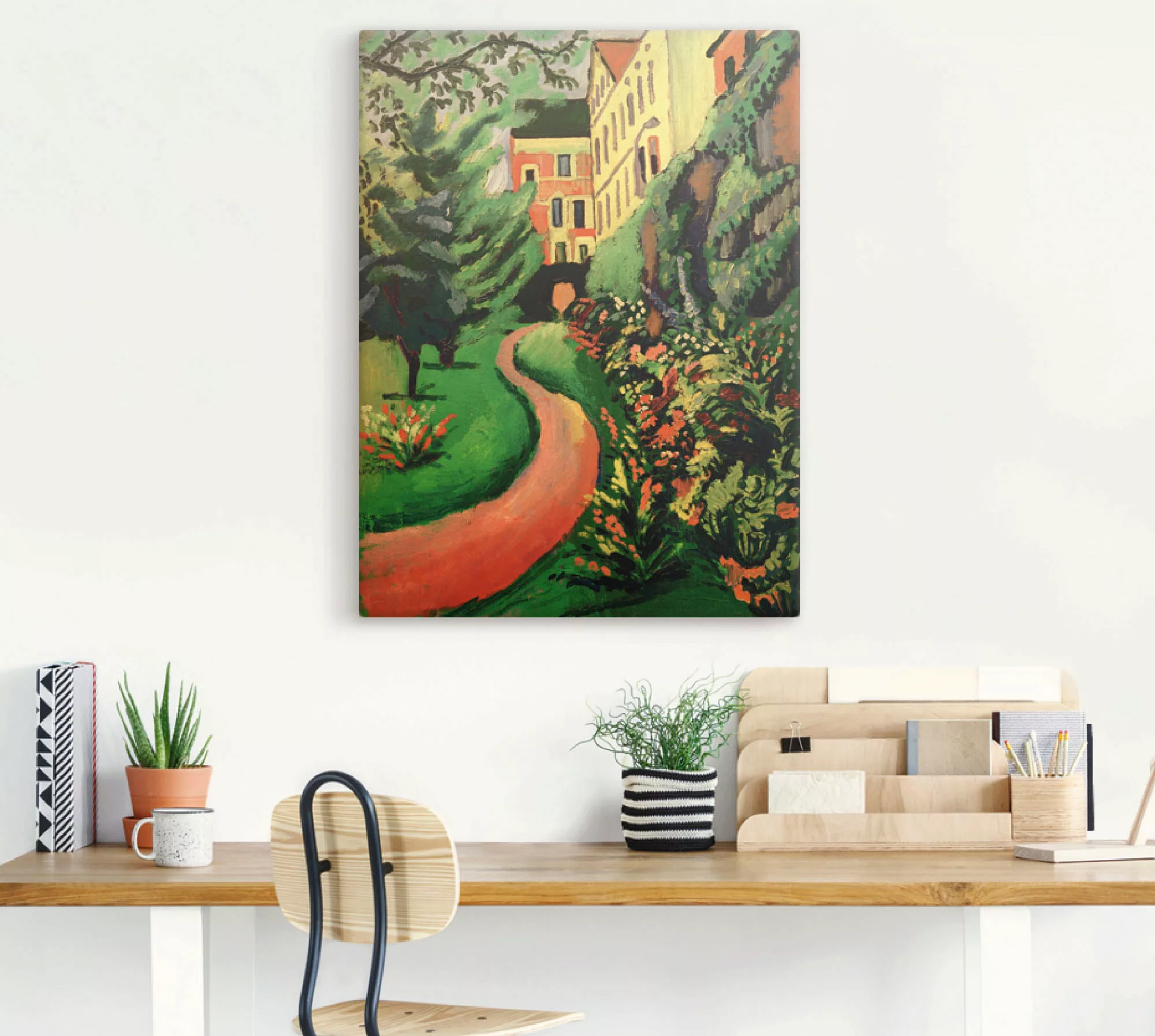 Artland Wandbild "Unser Garten mit blühenden Rabatten", Garten, (1 St.) günstig online kaufen