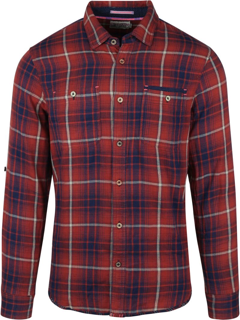 Scotch and Soda Hemd Flanel Rot - Größe M günstig online kaufen