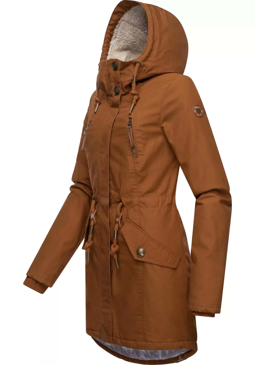 Ragwear Wintermantel "Elsie", stylischer Winterparka mit Kapuze und Teddyfl günstig online kaufen