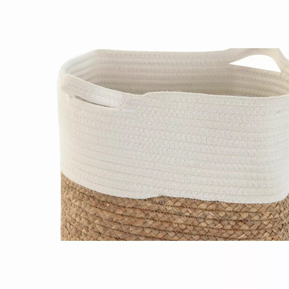 Dekorativer Korb Dkd Home Decor Baumwolle Weiß Naturfaser (36 X 36 X 52 Cm) günstig online kaufen