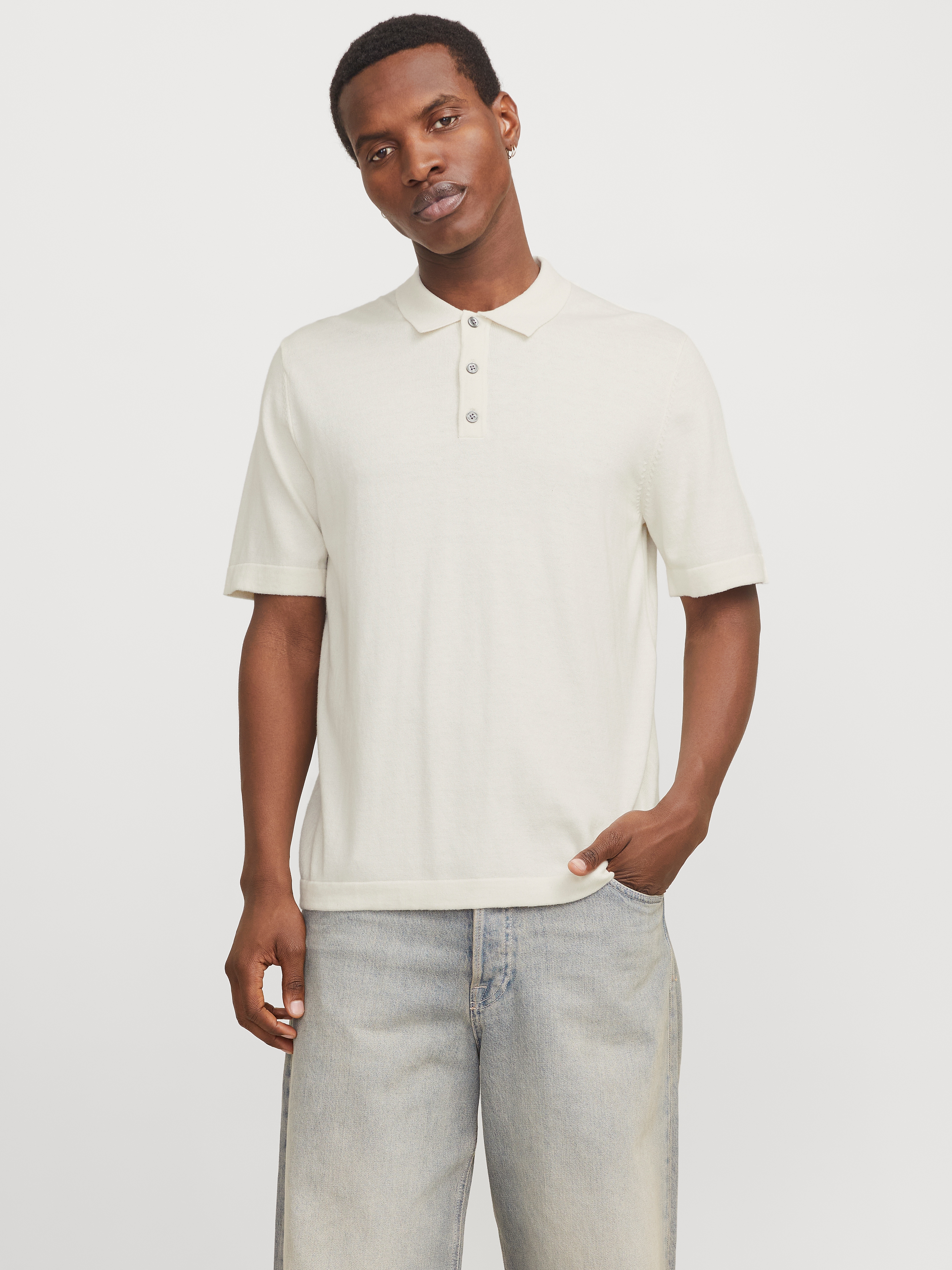 Jack & Jones Kurzarmpullover "JJEEMIL KNIT RELAXED POLO SS SN", mit Polo Kr günstig online kaufen