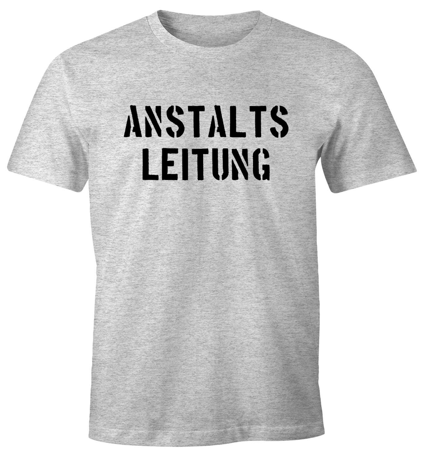 MoonWorks Print-Shirt Anstaltsleitung Herren T-Shirt Fun-Shirt günstig online kaufen