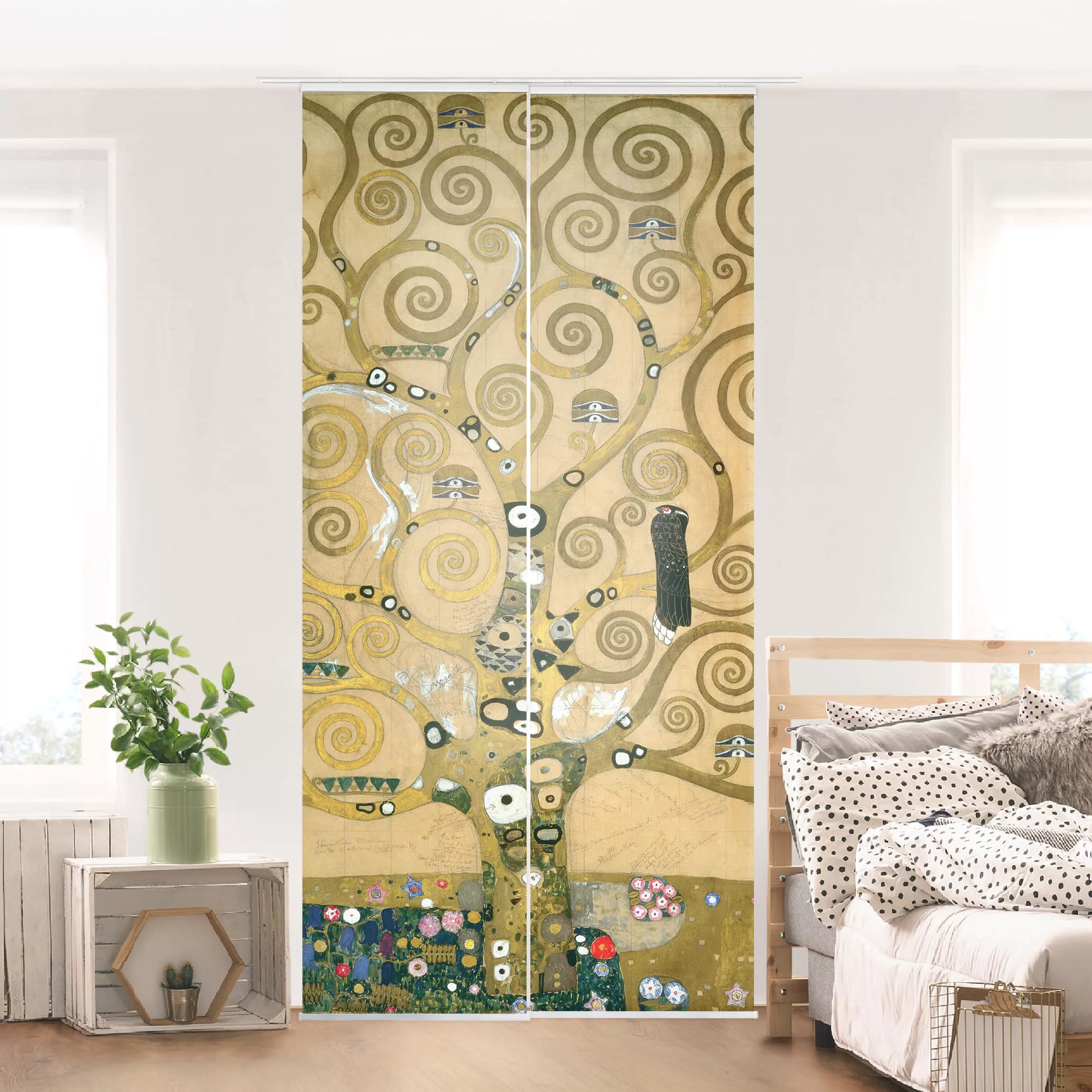 Schiebegardinen Set Natur & Landschaft Gustav Klimt - Der Lebensbaum günstig online kaufen