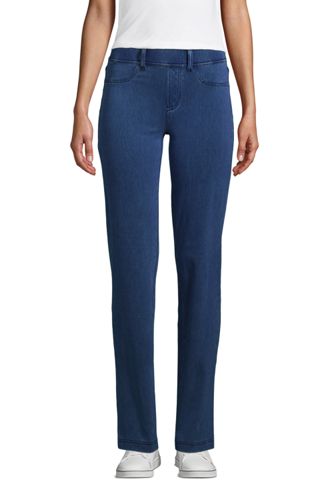 Starfish Knit Denim Mid Waist Straight Jeans, Damen, Größe: S Normal, Blau, günstig online kaufen