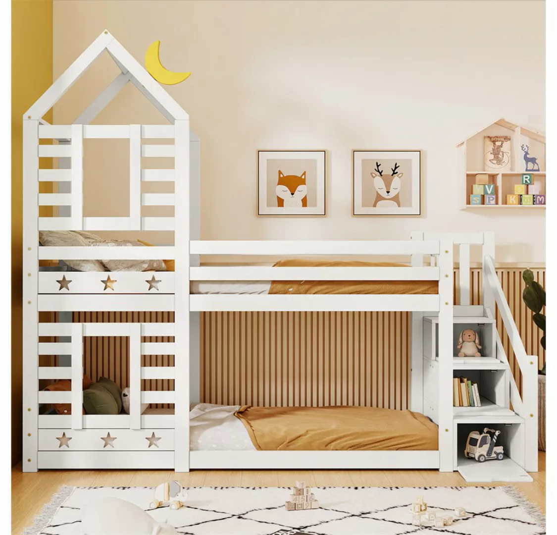 XDeer Etagenbett Kinderbett Baumhaus mit Schublade und Rausfallschutz, 90 x günstig online kaufen