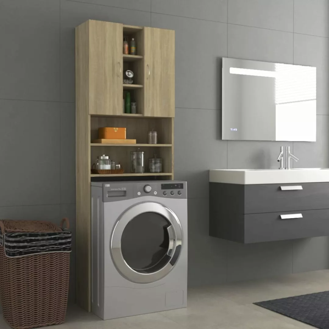 Waschmaschinenschrank Sonoma-eiche 64x25,5x190 Cm günstig online kaufen