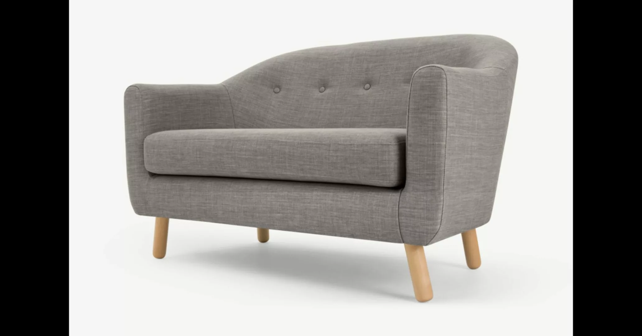 Lottie 2-Sitzer Sofa, Kalkgrau - MADE.com günstig online kaufen