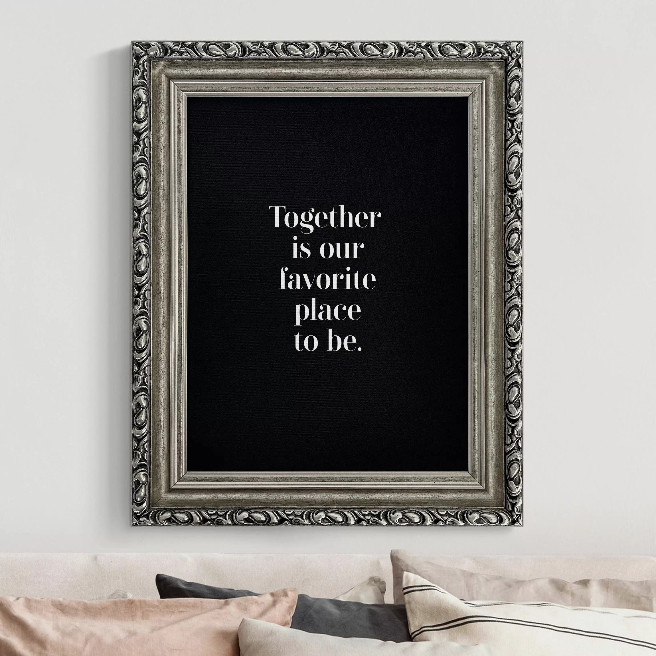 Gerahmtes Leinwandbild Together is our favorite place günstig online kaufen