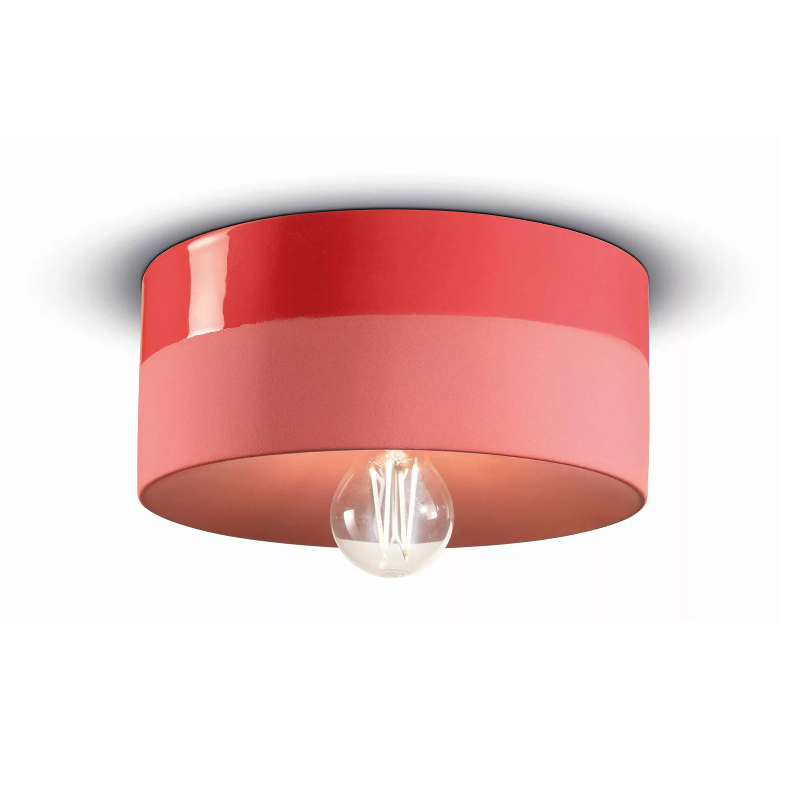 Deckenlampe Pi Keramik glänzend/matt Ø 25 cm rot günstig online kaufen